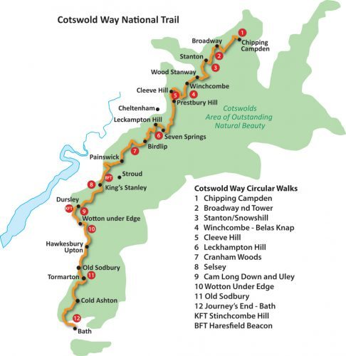 Cotswold Way route